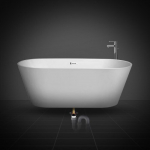 Vannitoa &auml;ravoolukomplekt, 178x158x102 mm, must ja valge, PVC