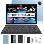 Tahvelarvuti Blackview ZENO 10 - 5G AI - 24GB RAM - 128GB ROM - 11 tolli - 8800mAh - klaviatuuriga (QWERTY), kaitse&uuml;mbrisega, hiirega, pliiatsiga - Android 15 - GPS - Sinine