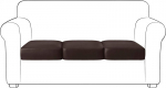Kunstnahast istmekatted elastsed pruunid 3 tk