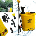 ADM 2-&uuml;hes aku ja k&auml;sipumbaga seljaskantav pihusti, tootekood: 523, 16 l, 12 V