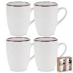Tassid keraamiline valge 400 ml 4 tk 12x87x11 cm Orion