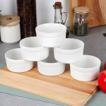 K&uuml;psetuskausid keraamilised valged 260 ml 6 tk 10x5 cm Orion