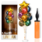 &Otilde;hupallialus LIVMAN LX-01 13 &otilde;hupalliga, 2 LED-valgusriba ja komplektis &otilde;hupallipump, 1,5m