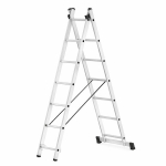 Kaheosaline universaalne alumiiniumredel treppidele (seeria 6207) HOBBY | 2&times;7 astet 193&ndash;246 cm