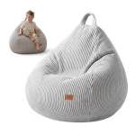 Tumba-kott Mark Adler Comfy 1.0 Grey &ndash; hall, velvetist, pehme kott-tool
