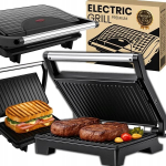 V&otilde;ileivagrill Elektriline kontaktgrill-r&ouml;ster panini v&otilde;ileibade jaoks 750 W, Elektrinis kontaktinis grilis skrudintuvas panini sumu&scaron;tiniams 750 W