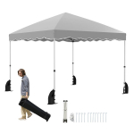 10x10 Jalgade Kokkupandav Pop-up Telk Ratastega Kott - Hall, 10x10 Pėdų Sulankstomas Pop-up Palapinė Su Ratukais - Pilka