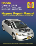 Honda Civic (01-11): Does Not Include Information Specific to Cng or Hybrid Models