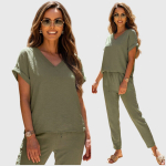 Naiste viskoosist vabaajakomplekt Desert, khaki