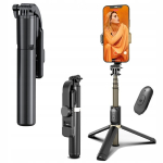 Selfie pulk (Selfie stick) Selfie-pulk telefonile Bluetooth-puldi ja statiiviga, Asmenukių lazda telefonui su Bluetooth nuotoliniu valdymu, trikojis