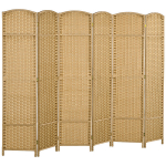 Paravent 6 tk., bambus, 240x170 cm, naturaalne