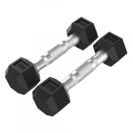 Sporditarbed, TUNTURI Platinum, kuusnurkse kujuga kummist hantlid, 2 &times; 1 kg, 1 tk.