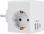 55085 ADAPTOR 3 SOCKETS WITH 2USB-A +1USB-C