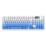 AULA F99 MAX mehaaniline klaviatuur, 3 režiimiga juhtmeta m&auml;nguklaviatuur LCD-ekraani ja RGB-valgustusega, valge ja sinine