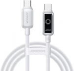 Laadimisjuhe Joyroom S-A55 USB-C to USB-C 100W 1.2m valge