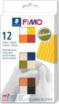 Fimo Pehme modelleeriv mass, naturaalsete v&auml;rvide komplekt, 12x25g