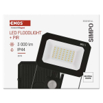 Zs2333 Led prožektor 30w Pir sensoriga, neutraalne valge