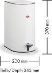 Wesco Step Boy 9l mustast metallist pr&uuml;gikast pedaaliga