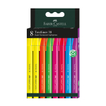 Tekstimarkerite komplekt Faber-Castell 38 8-v&auml;rvi, Tekstimarkerite komplekt Faber-Castell 38 8-v&auml;rvi