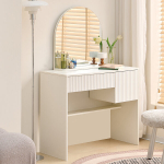 Tualettlaud peegliga, 90x40x135 cm, valge, 1 tk
