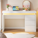 LED kirjutuslaud, 120x50x78,5 cm, 3 sahtlit, Bluetooth juhtimine, 1 tk