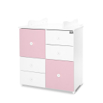Kummut Lorelli Cupboard New, 2 sahtliga, valge/roosa