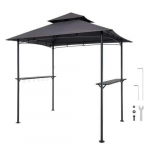 Grill-lehtla 243 x 150 cm topeltkatuse ja riiulitega