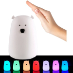 LED silikoonlamp KARU valge, sisseehitatud aku