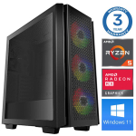 Arvuti INTOP Ryzen 5 5500 32GB 500SSD M.2 NVME RX580 8GB WIN11Pro