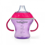 BabyOno mittelekkiv tass koos pehme tilaga Natural Nursing 1456/02, roosa, 180 ml