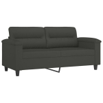 vidaXL 2-kohaline diivan tumehalli, 140 cm, mikrofiiber, kangas
