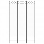 vidaXL 3 paneeliga ruumijagaja, valge, 120 x 200 cm, kangas