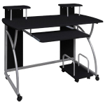 vidaXL arvutilaud, must, 110x52x88,5 cm, tehispuit