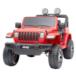 Kahekohaline elektriauto lastele Hecht Jeep Wrangler Rubicon, punane