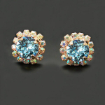 Naiste k&otilde;rvar&otilde;ngad DiamondSky Glory III Aquamarine Blue koos Swarovski kristallidega