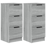 vidaXL puhvetkapid 2 tk, hall Sonoma tamm, 30 x 30 x 70 cm, tehispuit