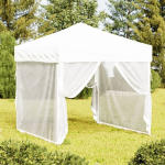 vidaXL kokkupandav peotelk seintega, valge, 2 x 2 m, Balta