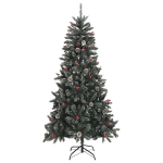 vidaXL kunstkuusk alusega, roheline, 210 cm, PVC