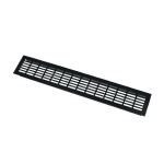 Ventilatsioonirest, 480 x 80 mm, must, KK-W80800-D2, GTV