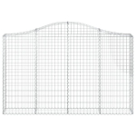 vidaXL kaarekujulised gabioonkorvid 2 tk, 200x30x120/140 cm, raud