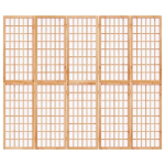 vidaXL kokkupandav 5 paneeliga sirm, Jaapani stiil, 200 x 170 cm