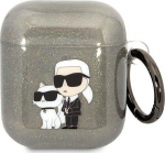 Karl Lagerfeld &uuml;mbris Airpodidele 1/2 KLA2HNKCTGK kate must Glitter Karl-Choupette