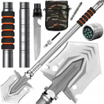 Kokkupandav labidas, taktikaline sapier labidas universaalne, tulekivi, kompass, v&otilde;tmed, kirves, saag, vile