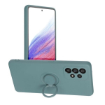 Telefoni&uuml;mbris Forcell SILICONE RING - SAMSUNG Galaxy A54, roheline