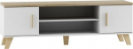 Cama TV alus Lotta 160 2D2K valge/sonoma