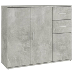 vidaXL puhvetkapp, betoonhall, 91 x 29,5 x 75 cm, tehispuit