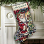 Tikkimiskomplekt Dimensions "Candy Cane Santa Stocking" 08778