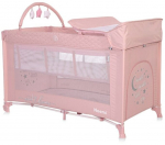 Reisivoodi-maneež Lorelli Noemi Plus 2 Layers, Rose Star