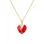 Naiste kaelakee DiamondSky "Cute Valentine (Light Siam)" Swarovski kristallidega DS01K554