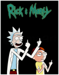 Maalimiskomplekt numbrite j&auml;rgi Rick and Morty 30x40